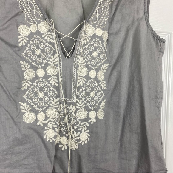 J. Crew Festival Boho Embroidered Top in Gray - Picture 3 of 8